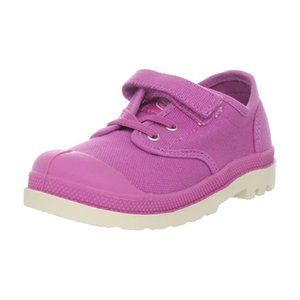 NEW Palladium Baby Pampa Canvas Low Top Oxford Iris Rose Heavy Duty Cap Bootie